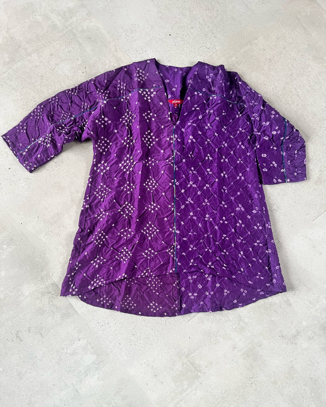 Fly Away Top - purple bandhani