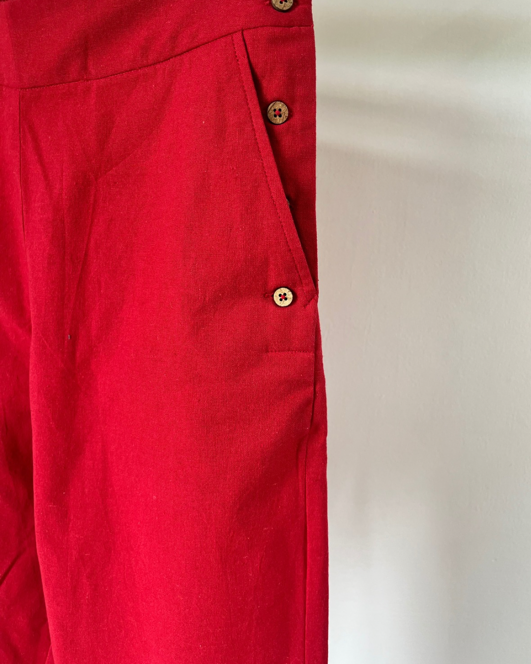 Sail Edit Pants - Bright Red Cotton