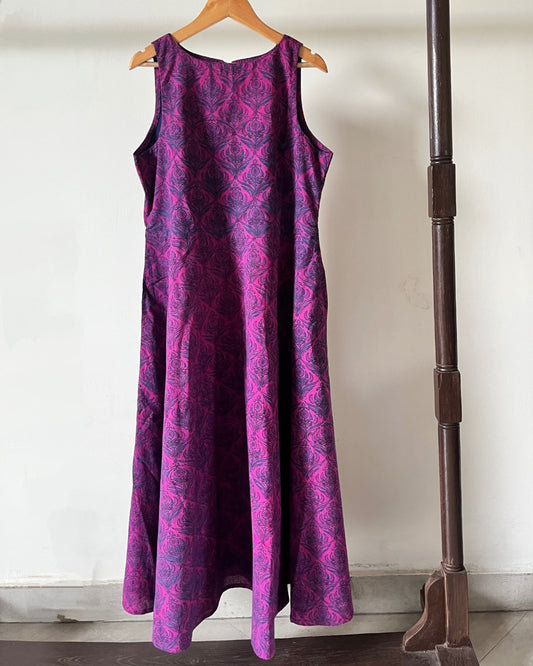 Varada Dress - purple pink block