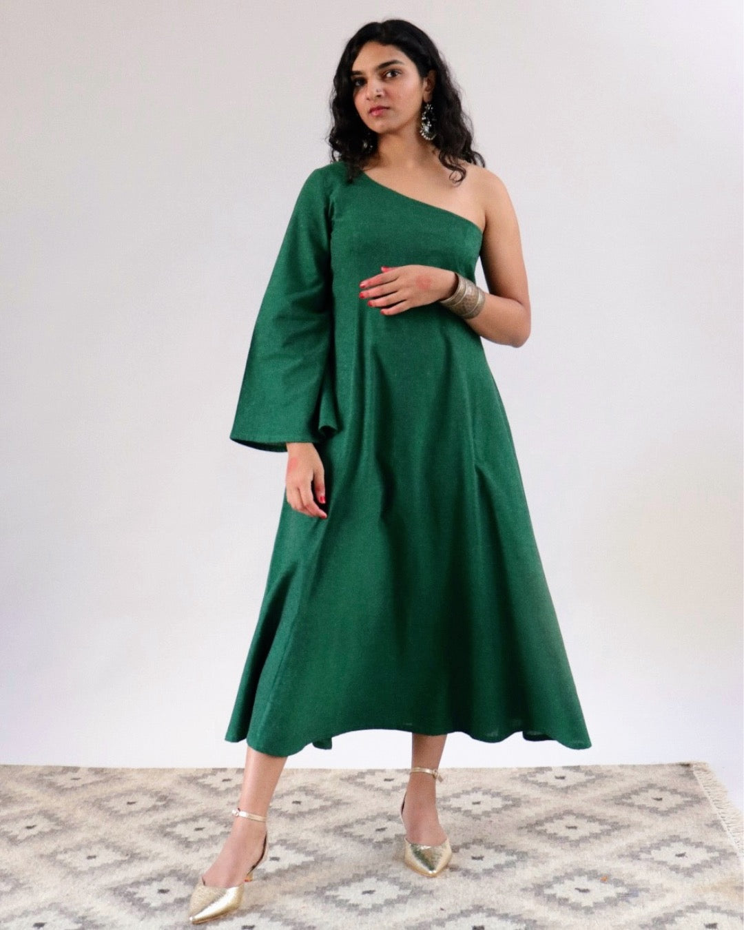 Eka Dress - Amazon green