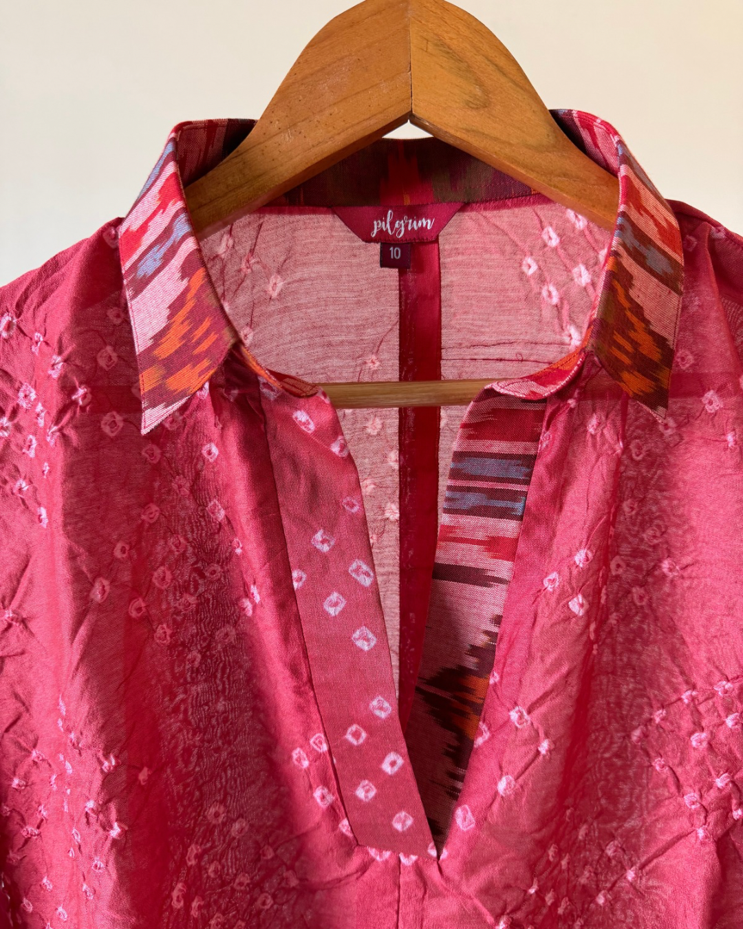 Paro top - red bandhani