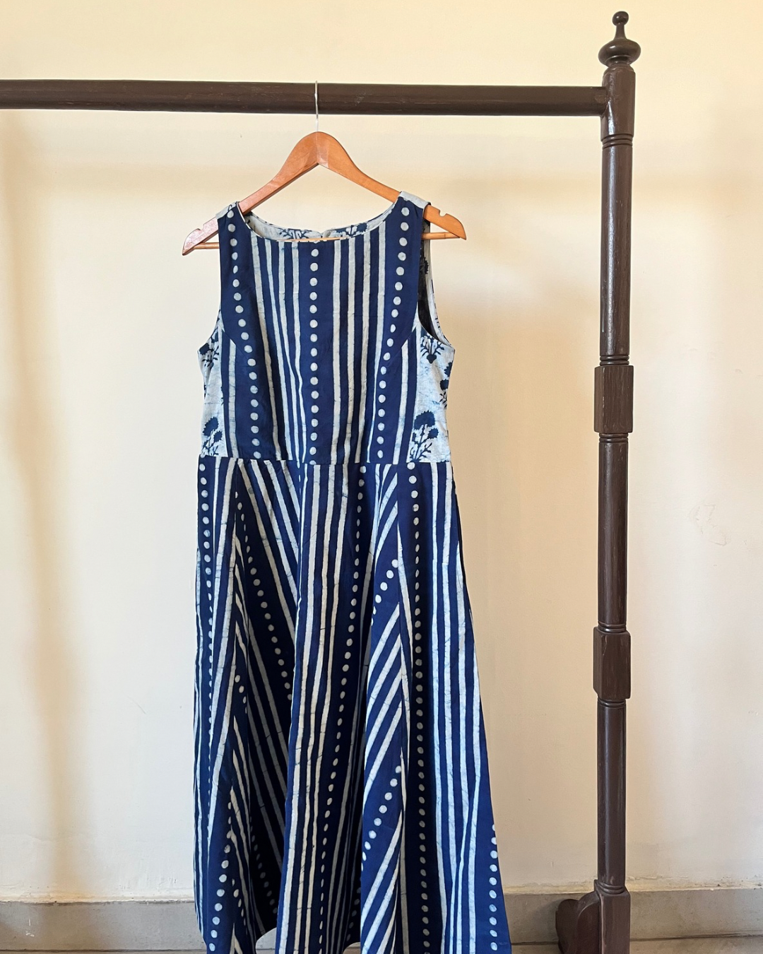 Varada Dress - indigo block