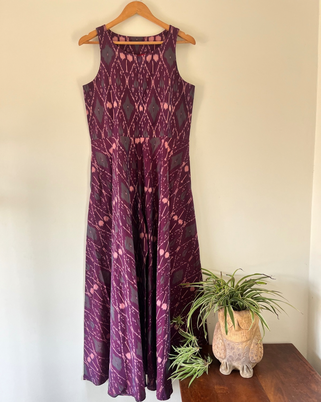 Dithi Jumpsuit - aubergine ikkat