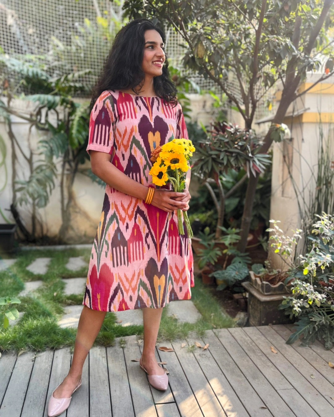 Amrit Dress - Heart uzbek ikkat