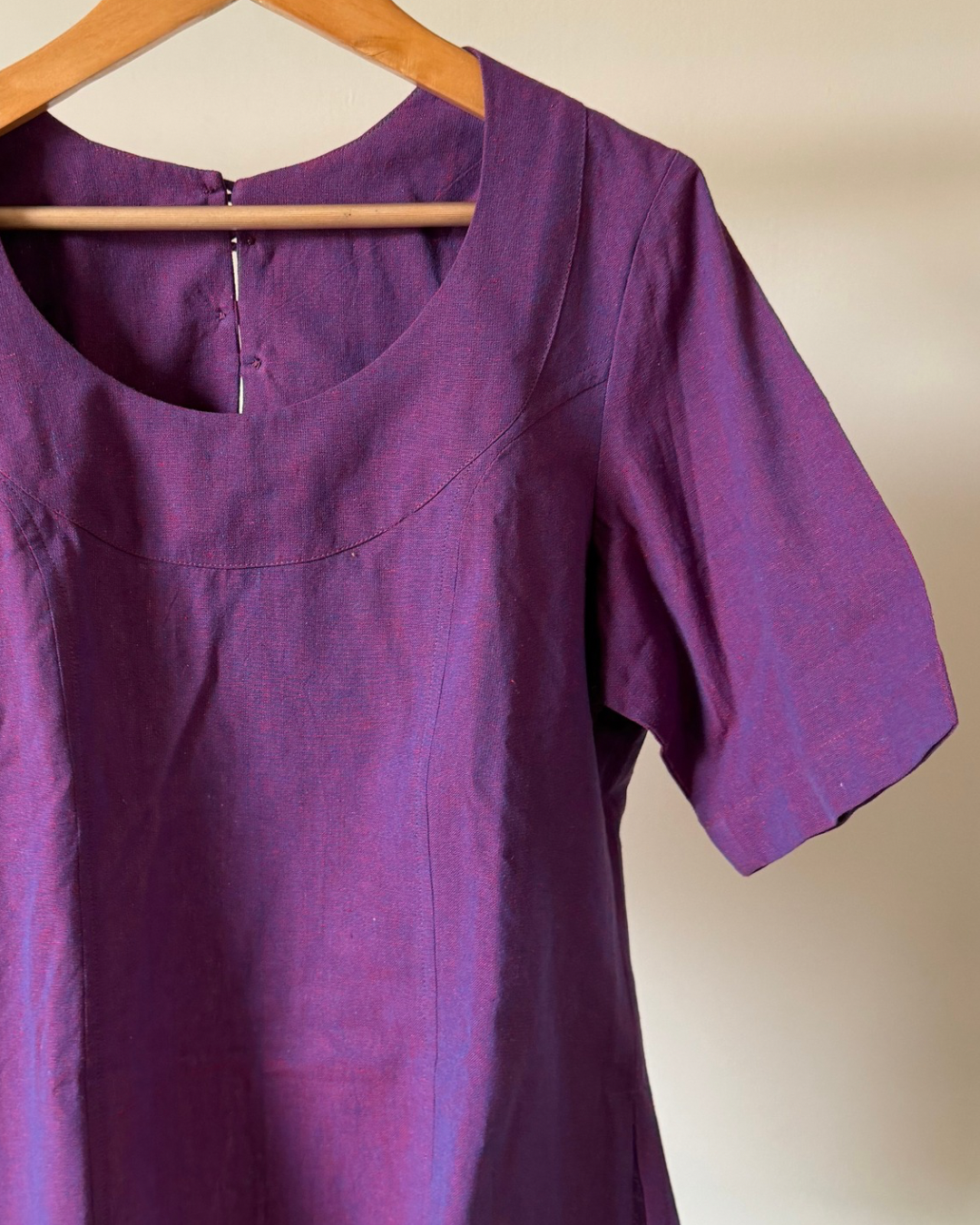 Zig Zag Top - purple cotton