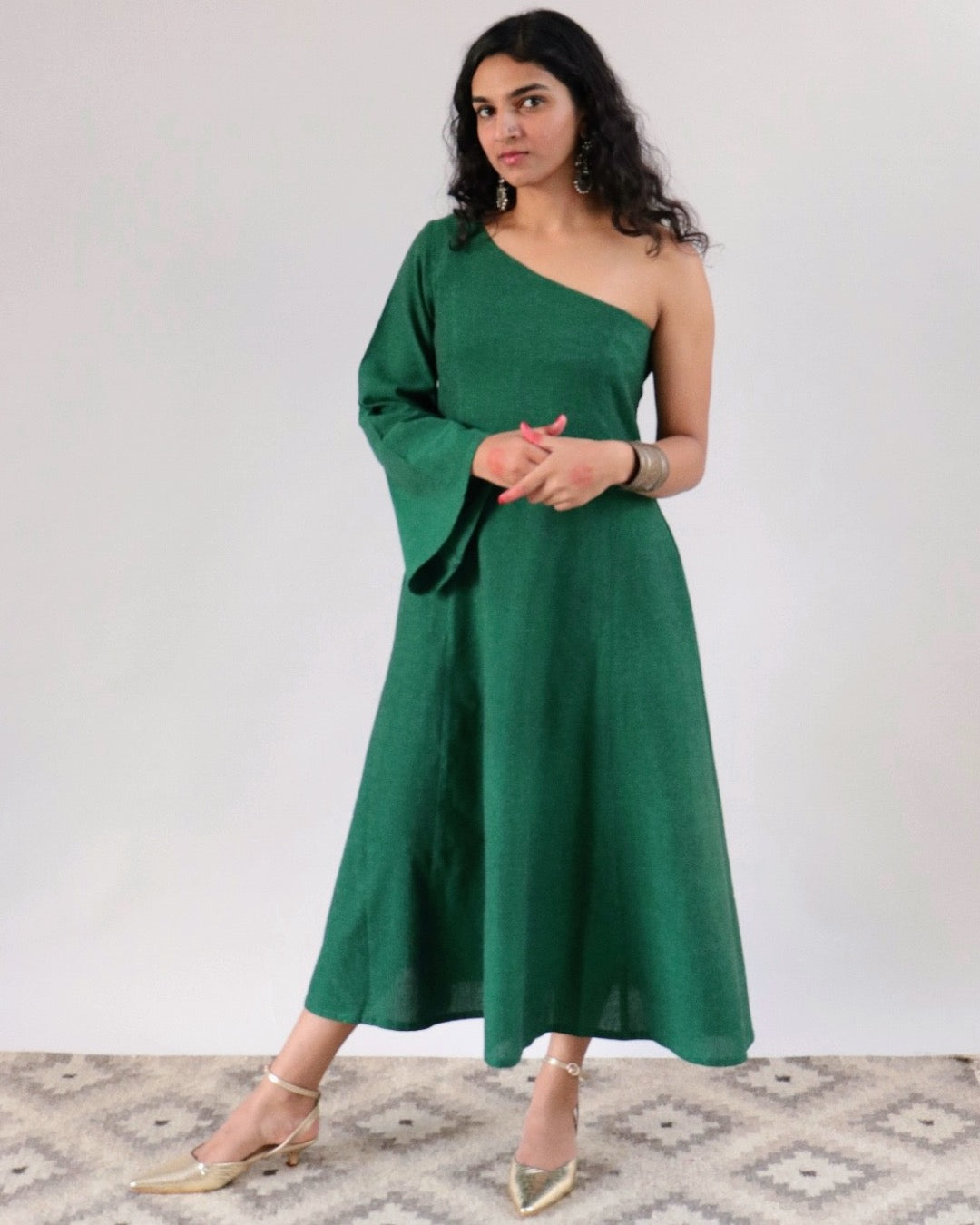Eka Dress - Amazon green