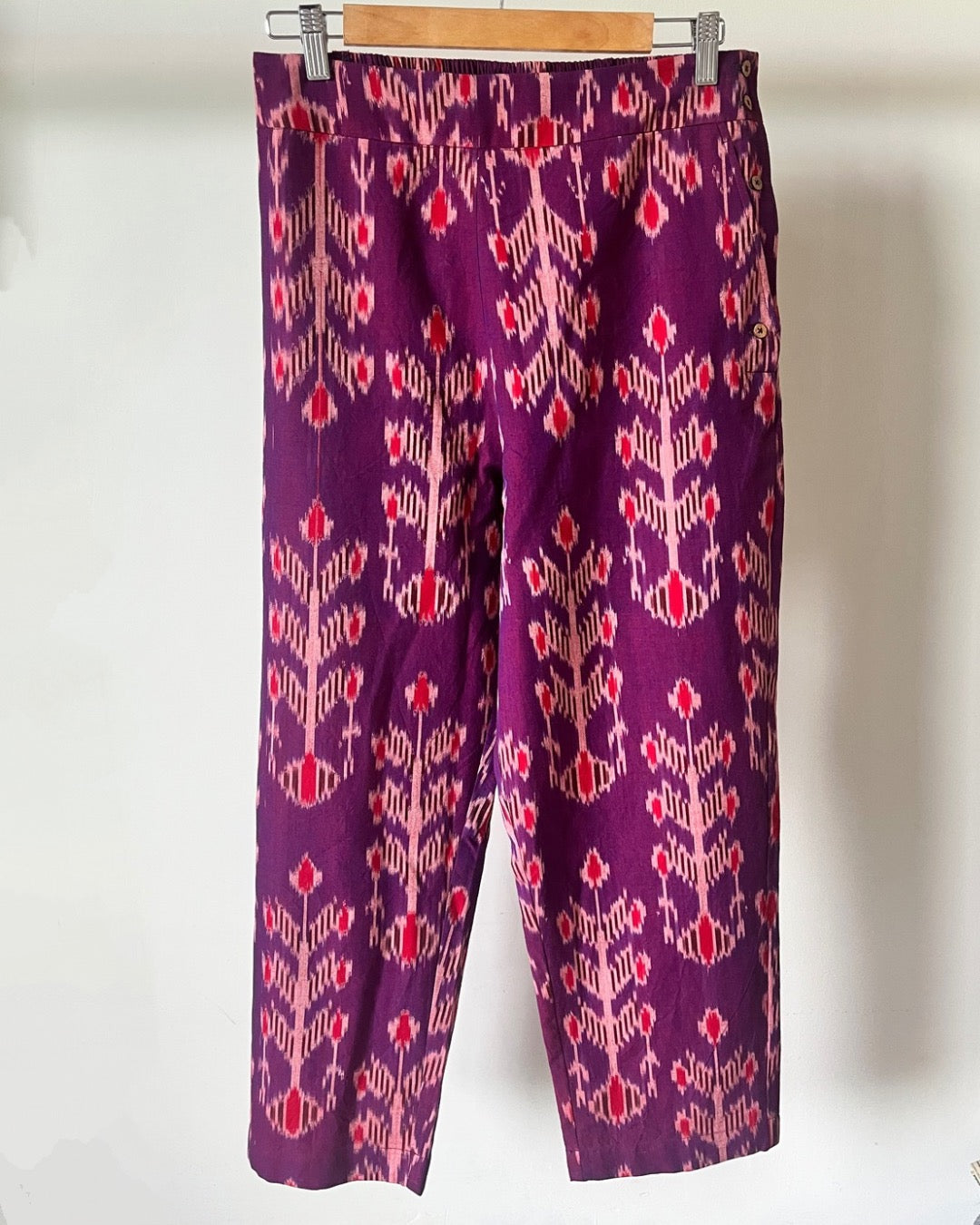 Sail Edit Pants - purple ikkat