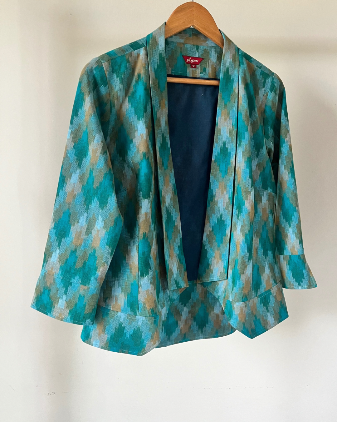 Graphic Jacket - peacock ikkat