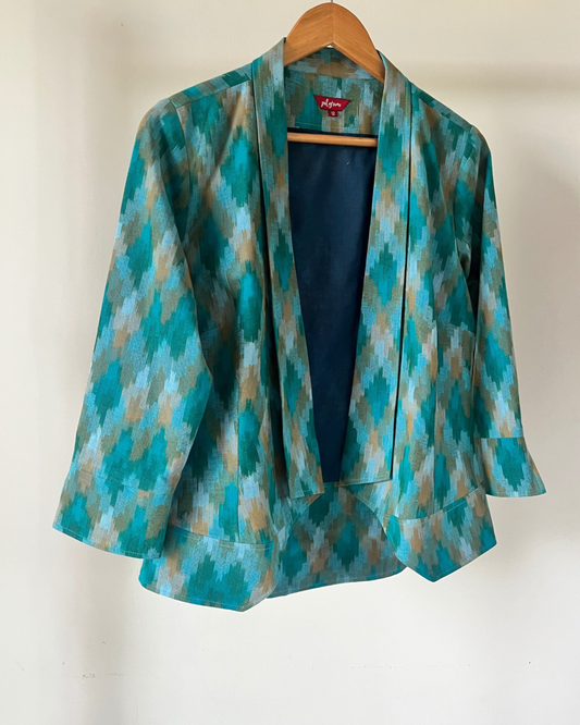 Graphic Jacket - peacock ikkat
