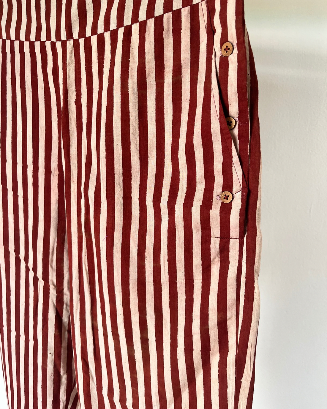 Sail Edit Pants - red striped block