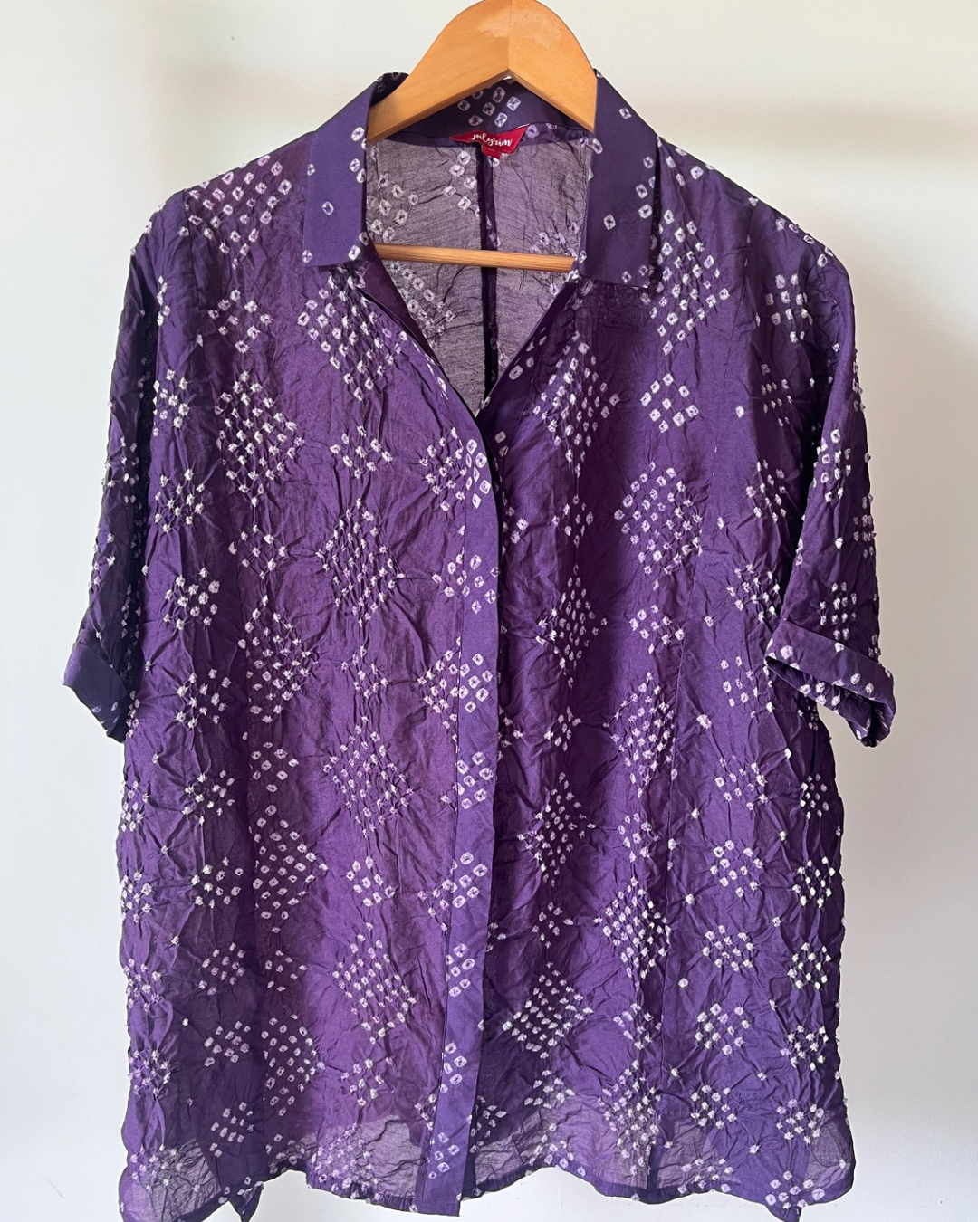 Devi Shirt - purple bandhani