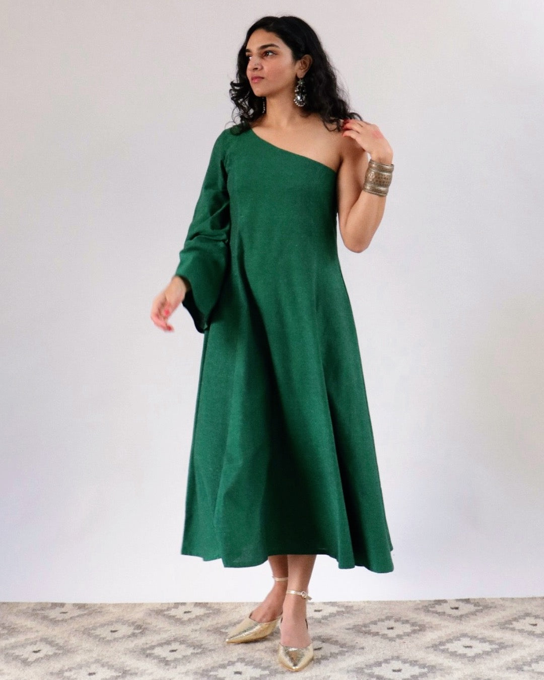 Eka Dress - Amazon green