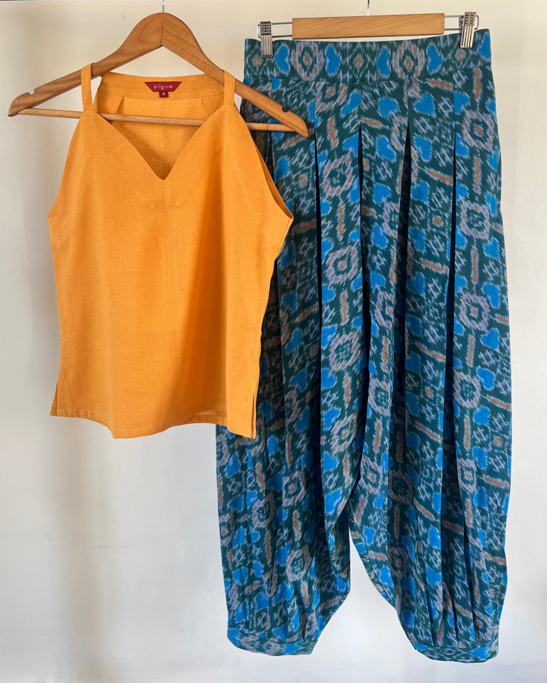 Folk dhoti edited - blue ikkat