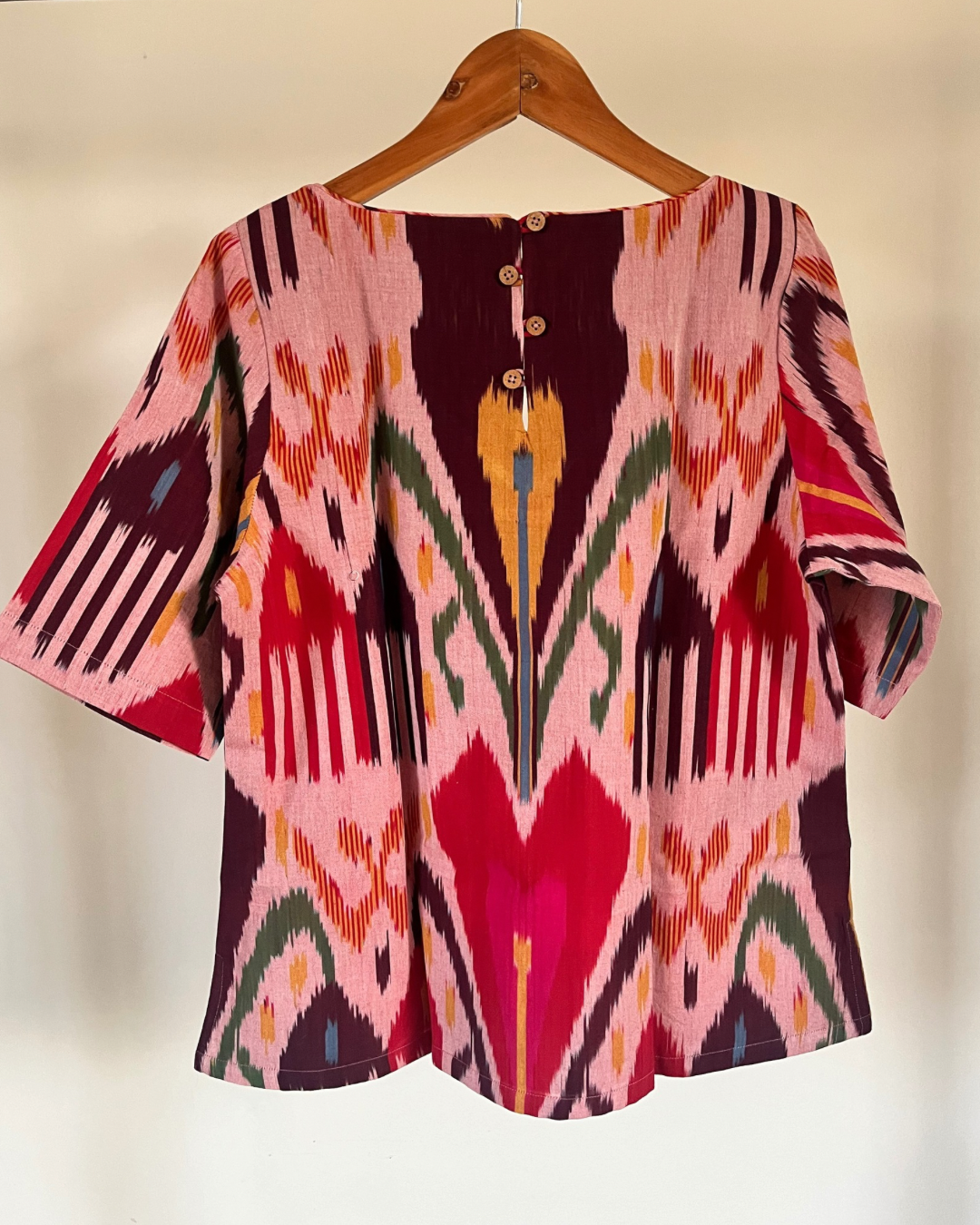 Maya Top - heart uzbek ikkat