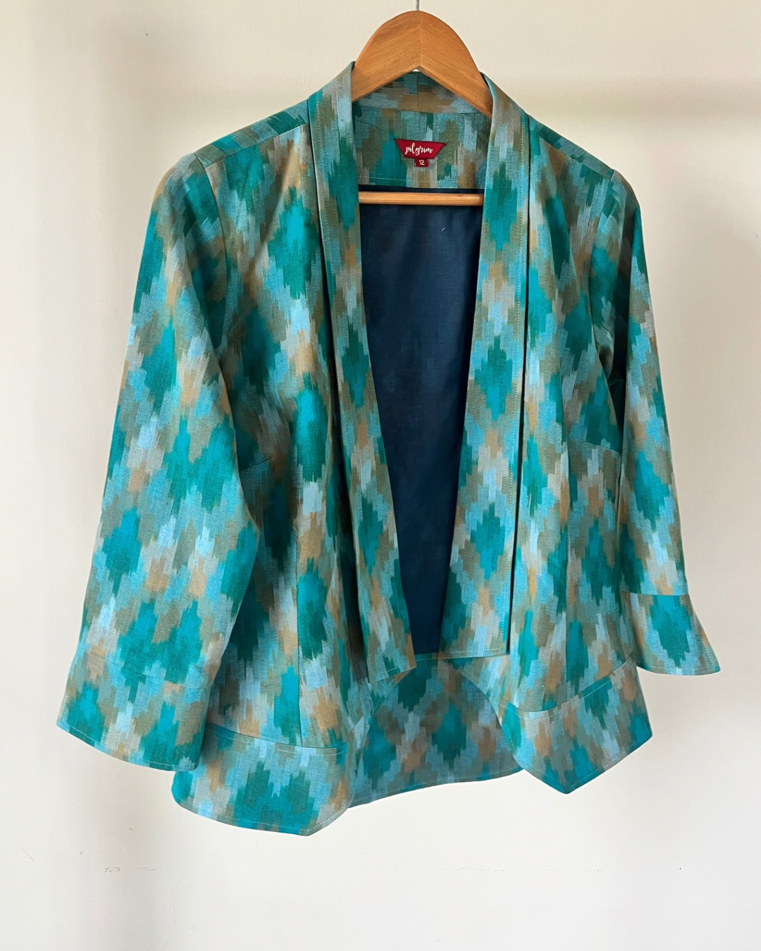 Graphic Jacket - peacock ikkat