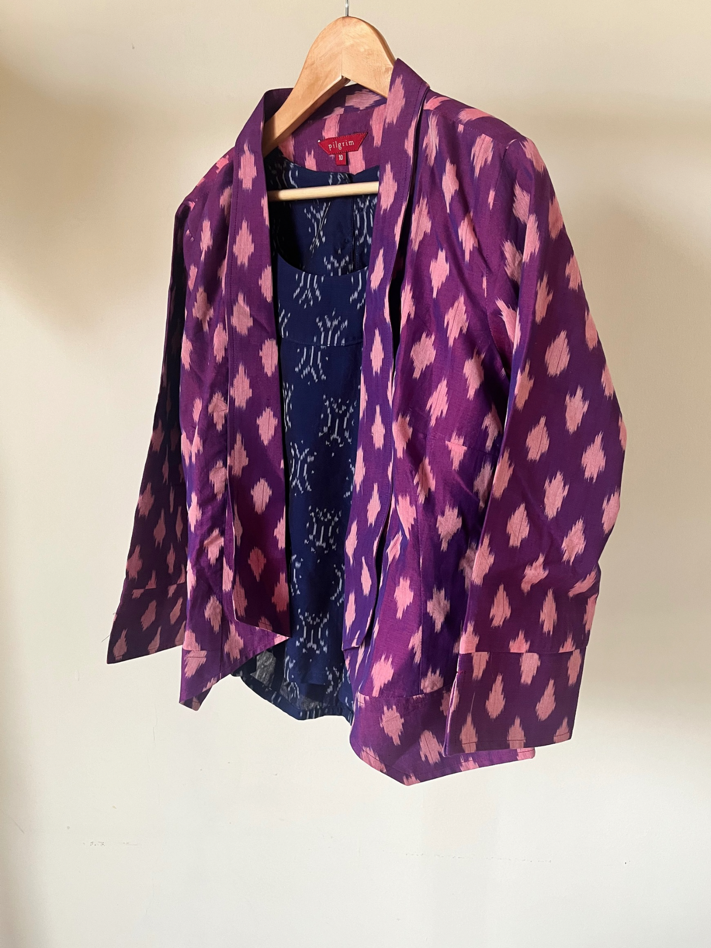 Graphic Jacket - Purple ikkat