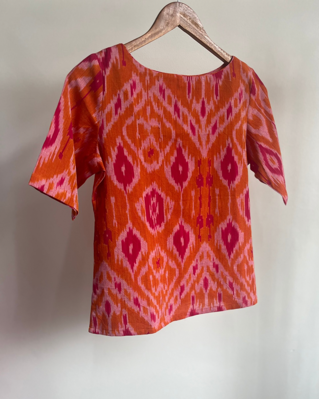 Uttara Top - Orange Pink Ikat