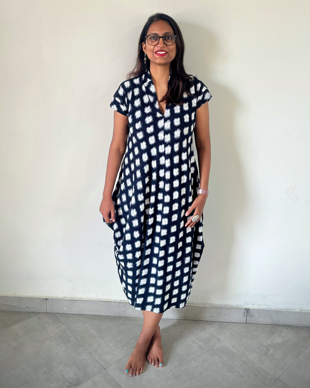 Emy Cowl - black ikkat