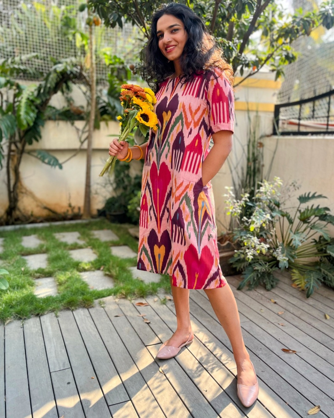 Amrit Dress - Heart uzbek ikkat