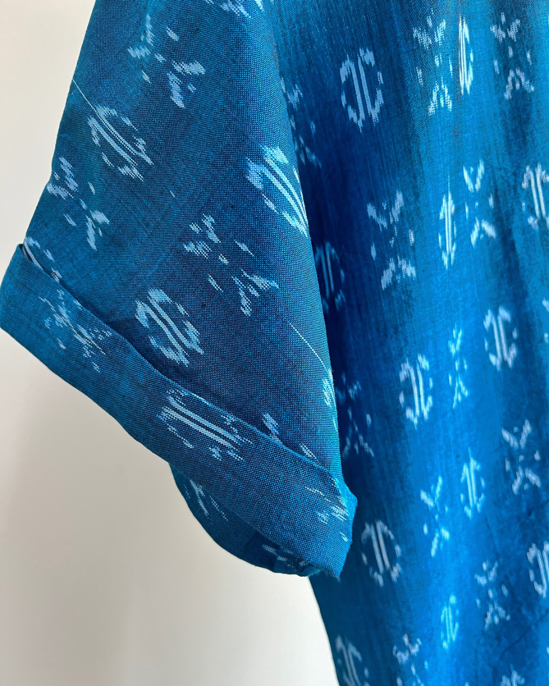 Devi Shirt - Peacock Blue Ikat