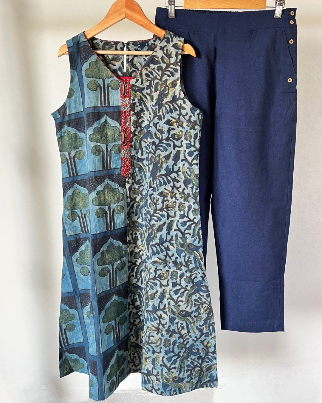 Minakshi Kurta - indigo block