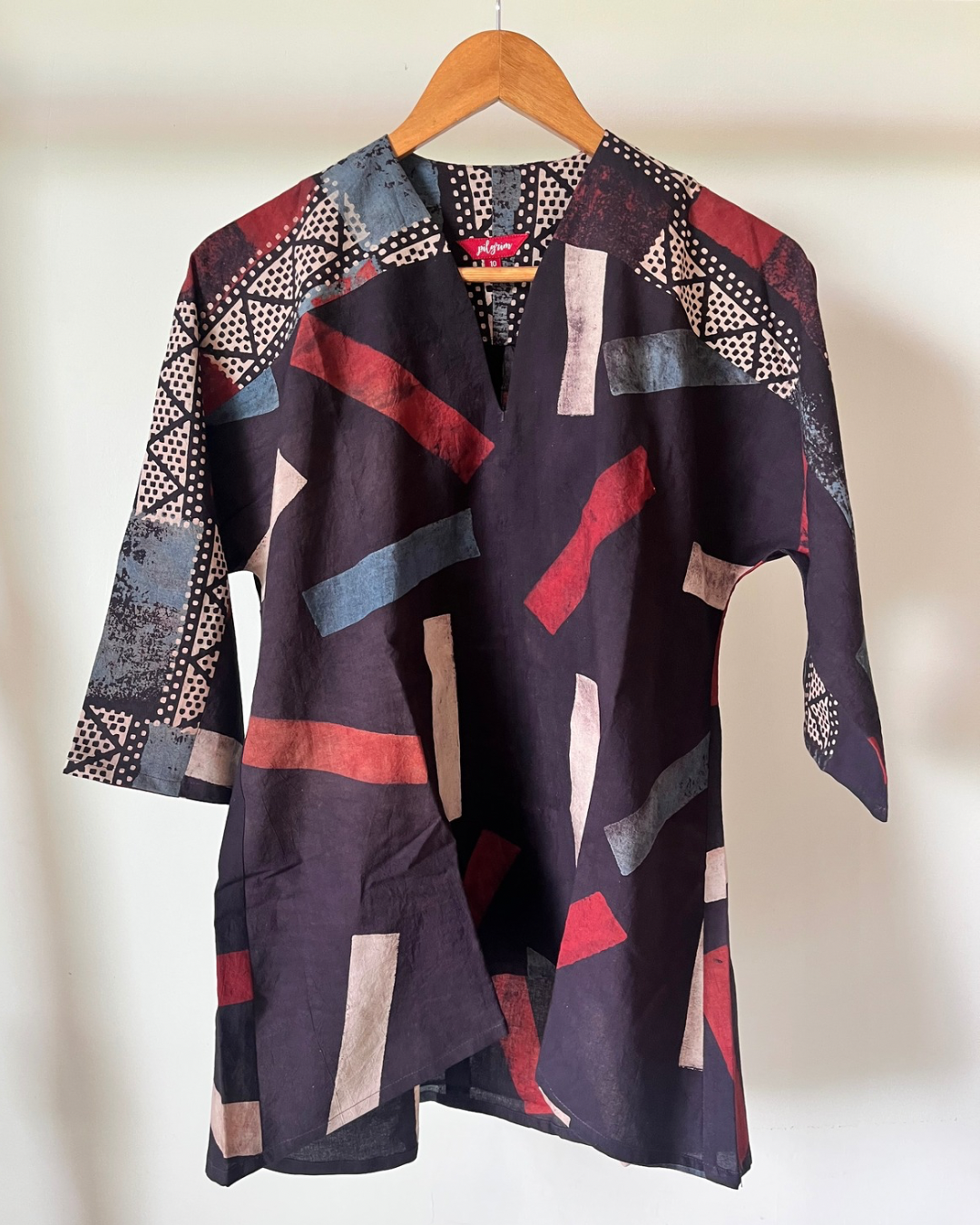 Fly Away Top - Black ajrakh