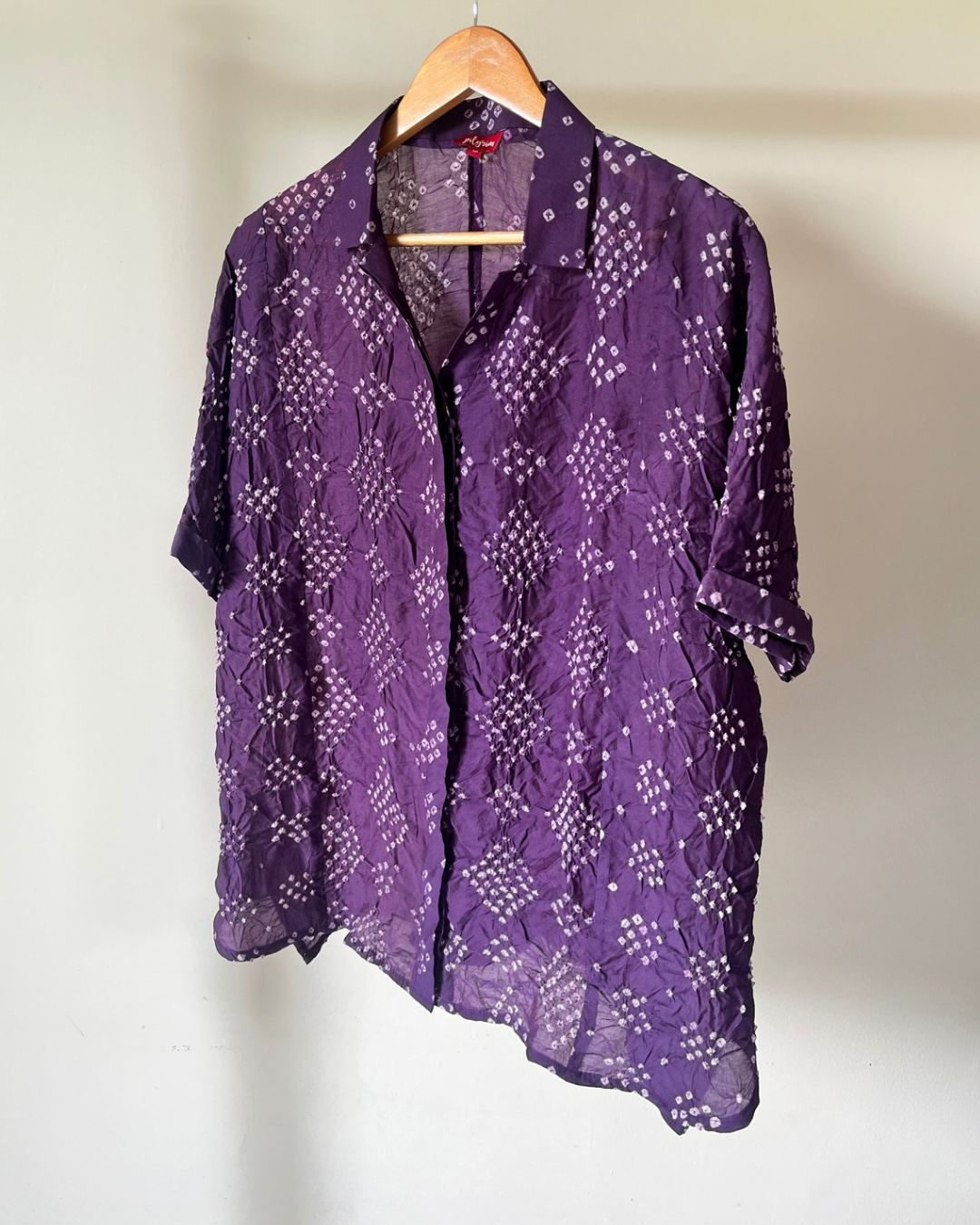 Devi Shirt - purple bandhani