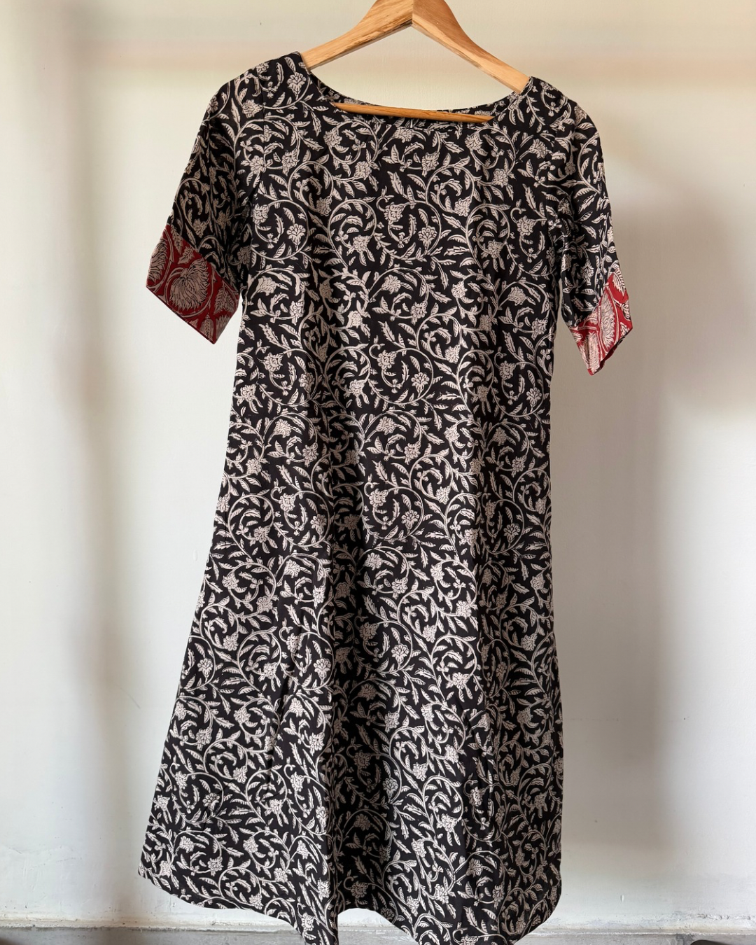 Amrit Dress - black block print