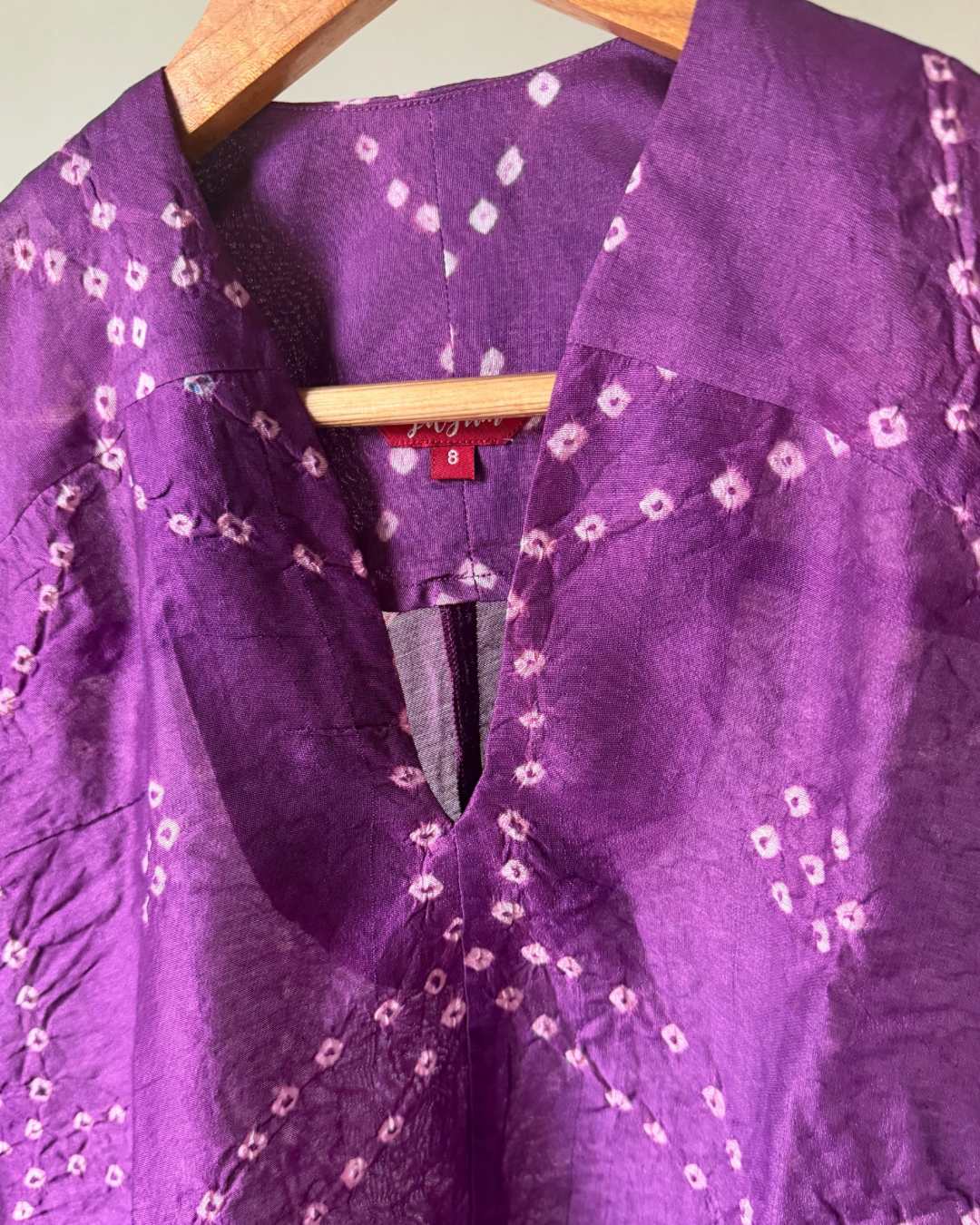 Fly Away Top - purple bandhani