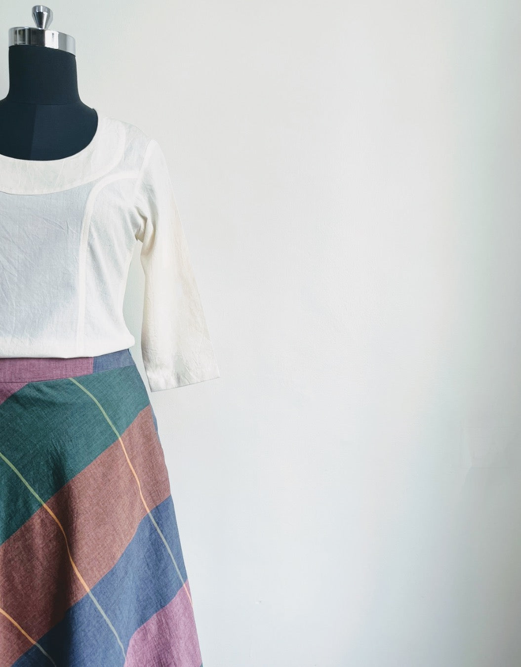 Maya and Nila Skirt Set- Multicoloured handwoven mul -