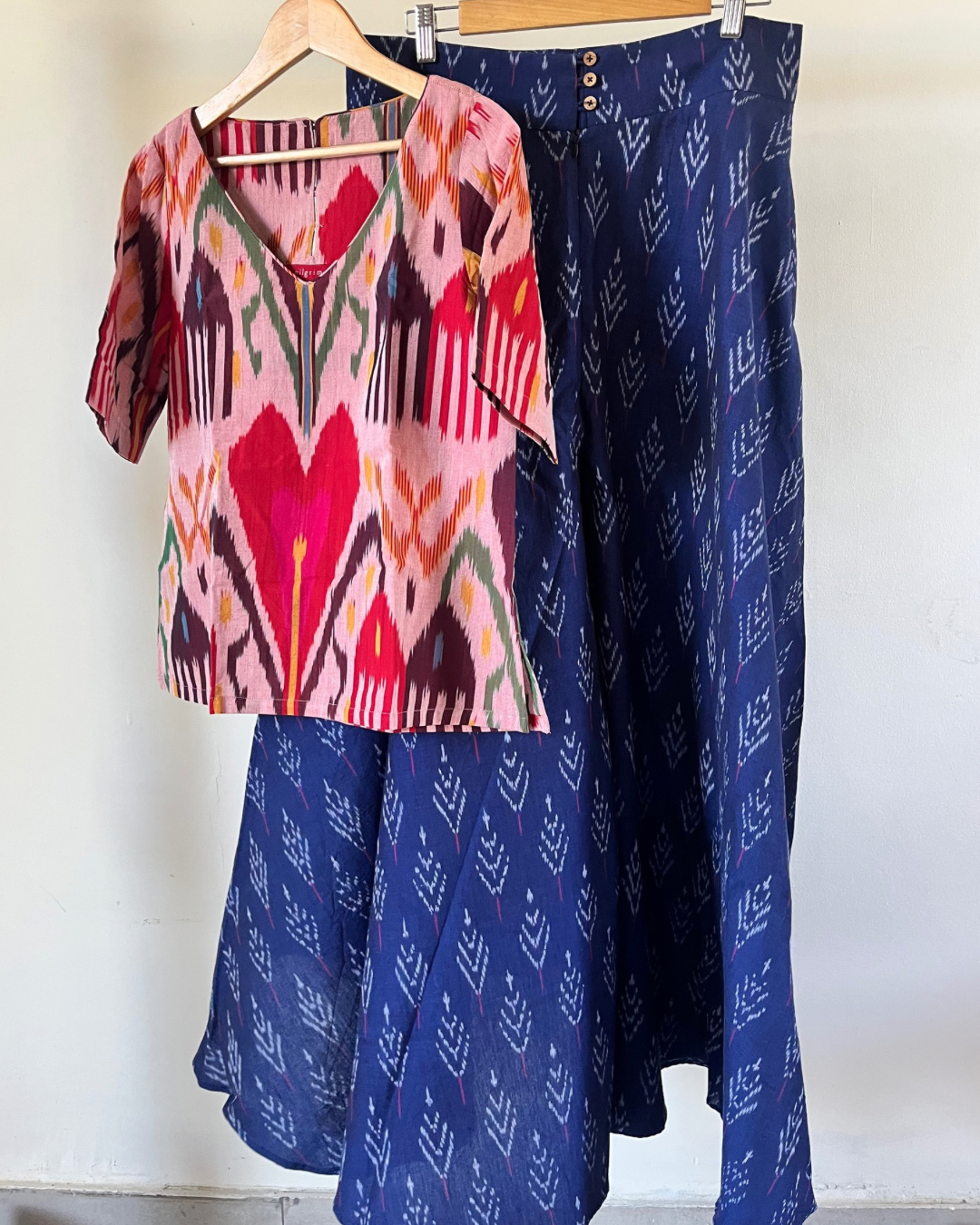 Maya Top - heart uzbek ikkat