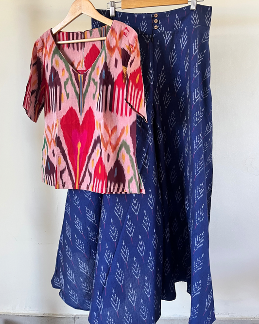 Maya Top - heart uzbek ikkat