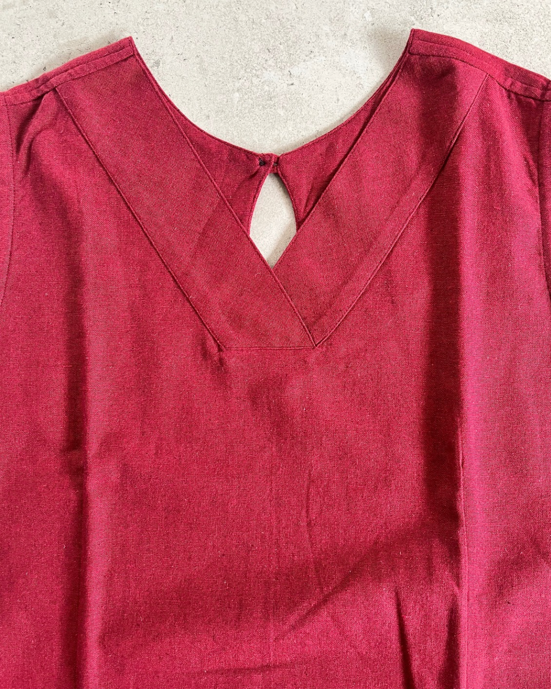 Movement Dress - Ruby red Cotton