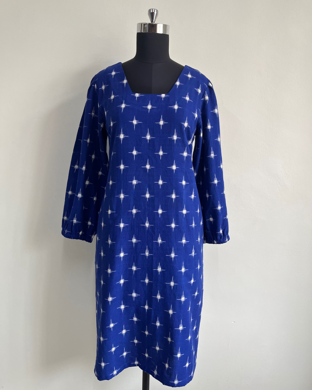Luna Dress - Ink Blue Ikat