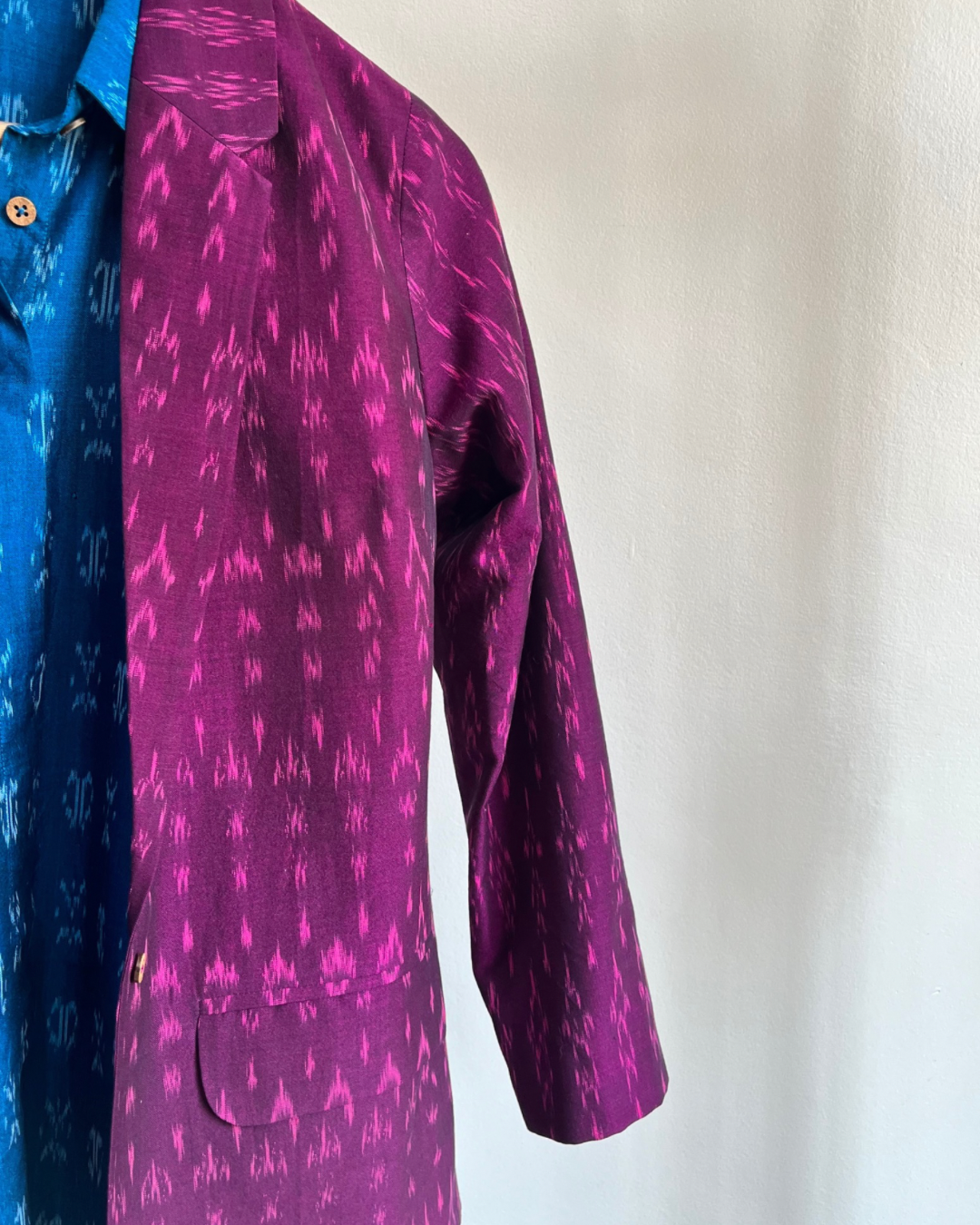 Nadira Blazer - Purple Wildflower Ikat