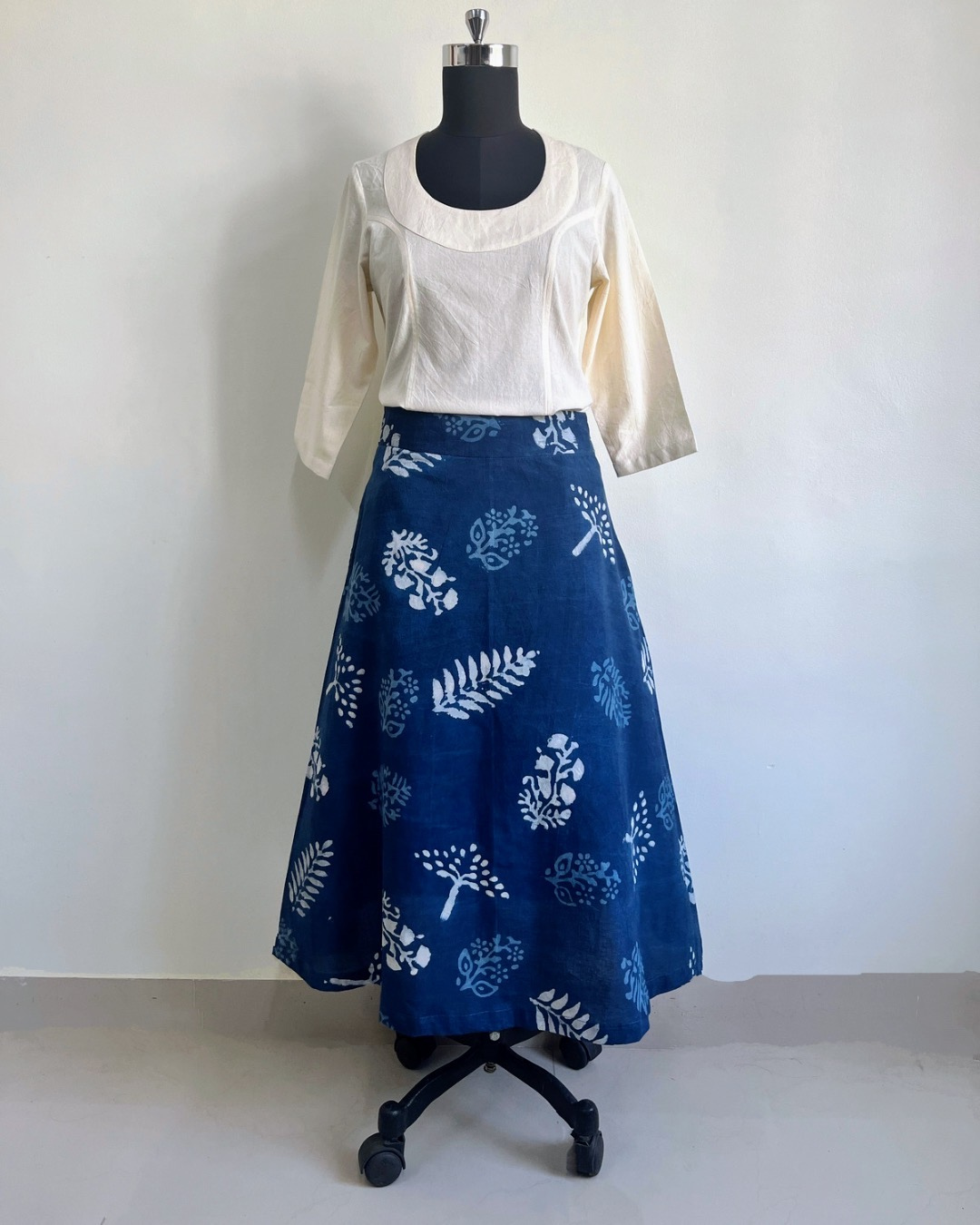 SZ Blockprints Nila Print Gather Skirt - ロングスカート