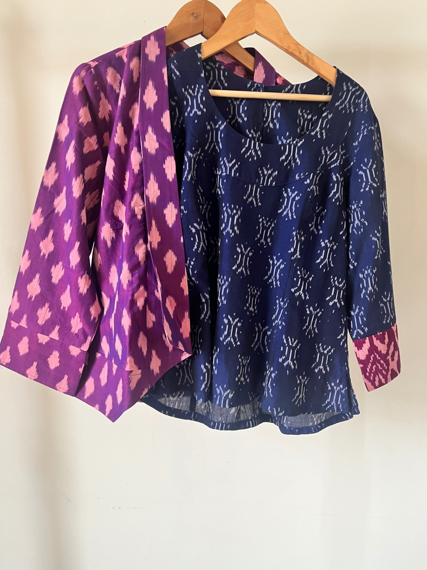 Graphic Jacket - Purple ikkat