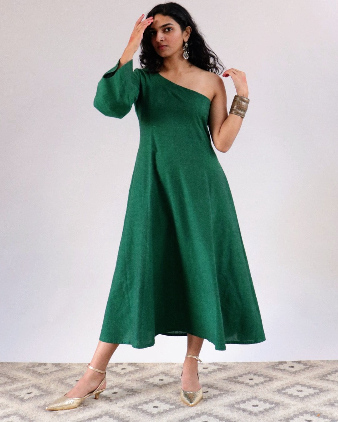 Eka Dress - Amazon green