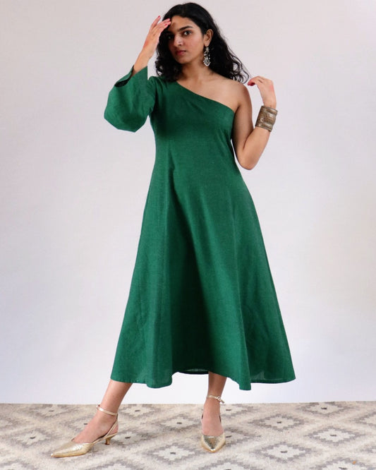 Eka Dress - Amazon green