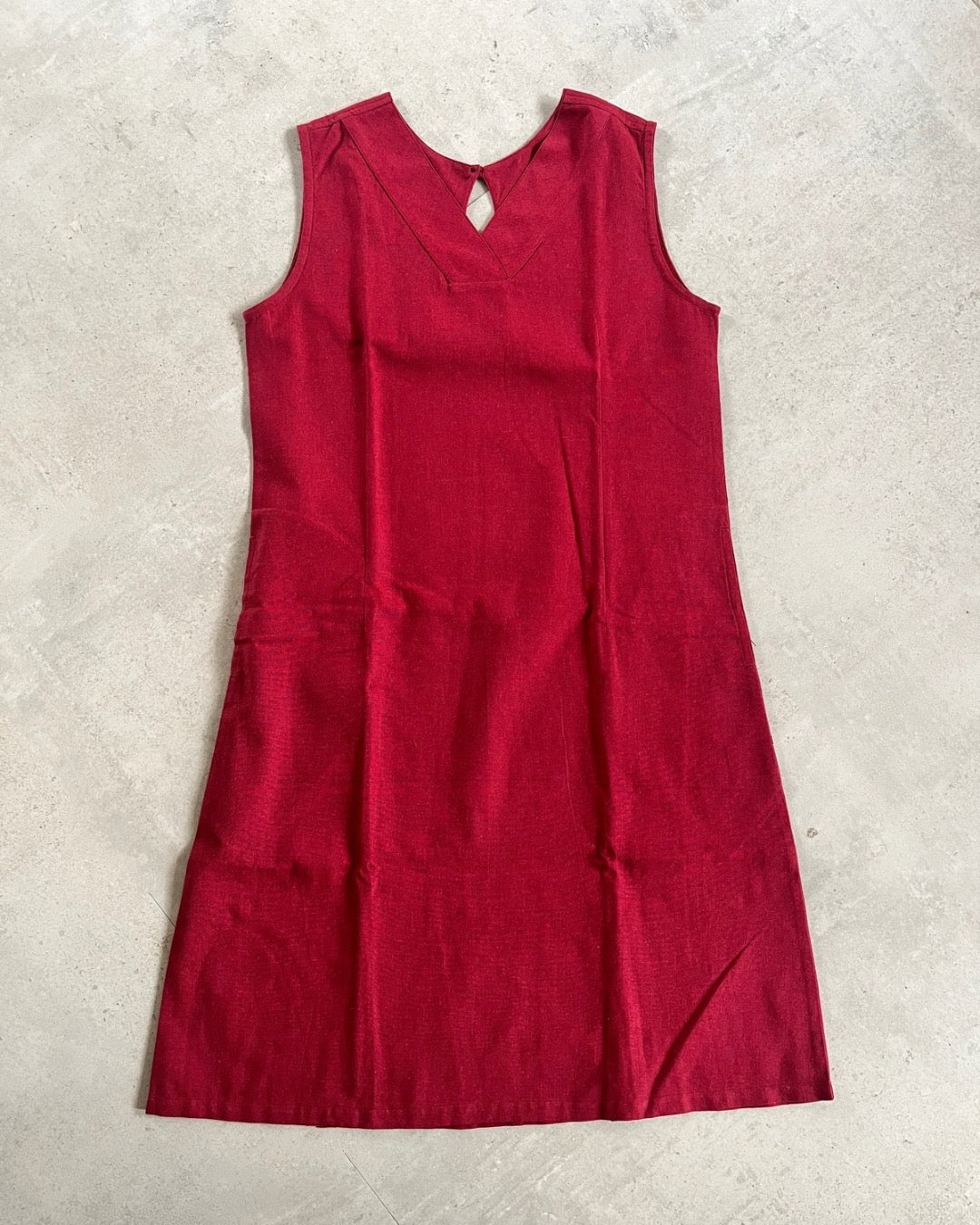 Movement Dress - Ruby red Cotton