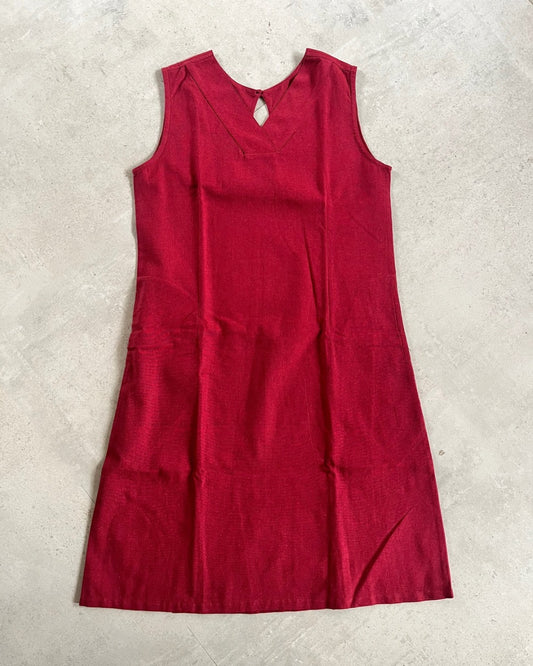 Movement Dress - Ruby red Cotton