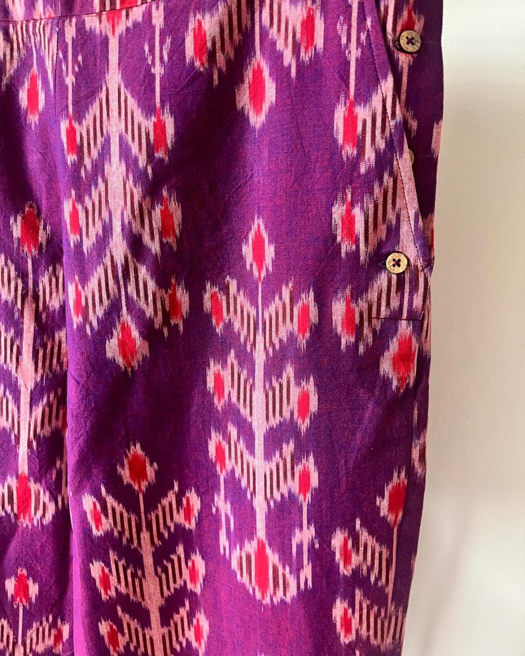 Sail Edit Pants - purple ikkat