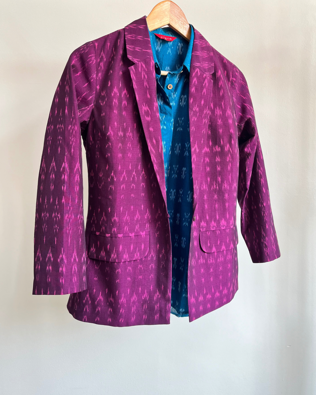 Nadira Blazer - Purple Wildflower Ikat