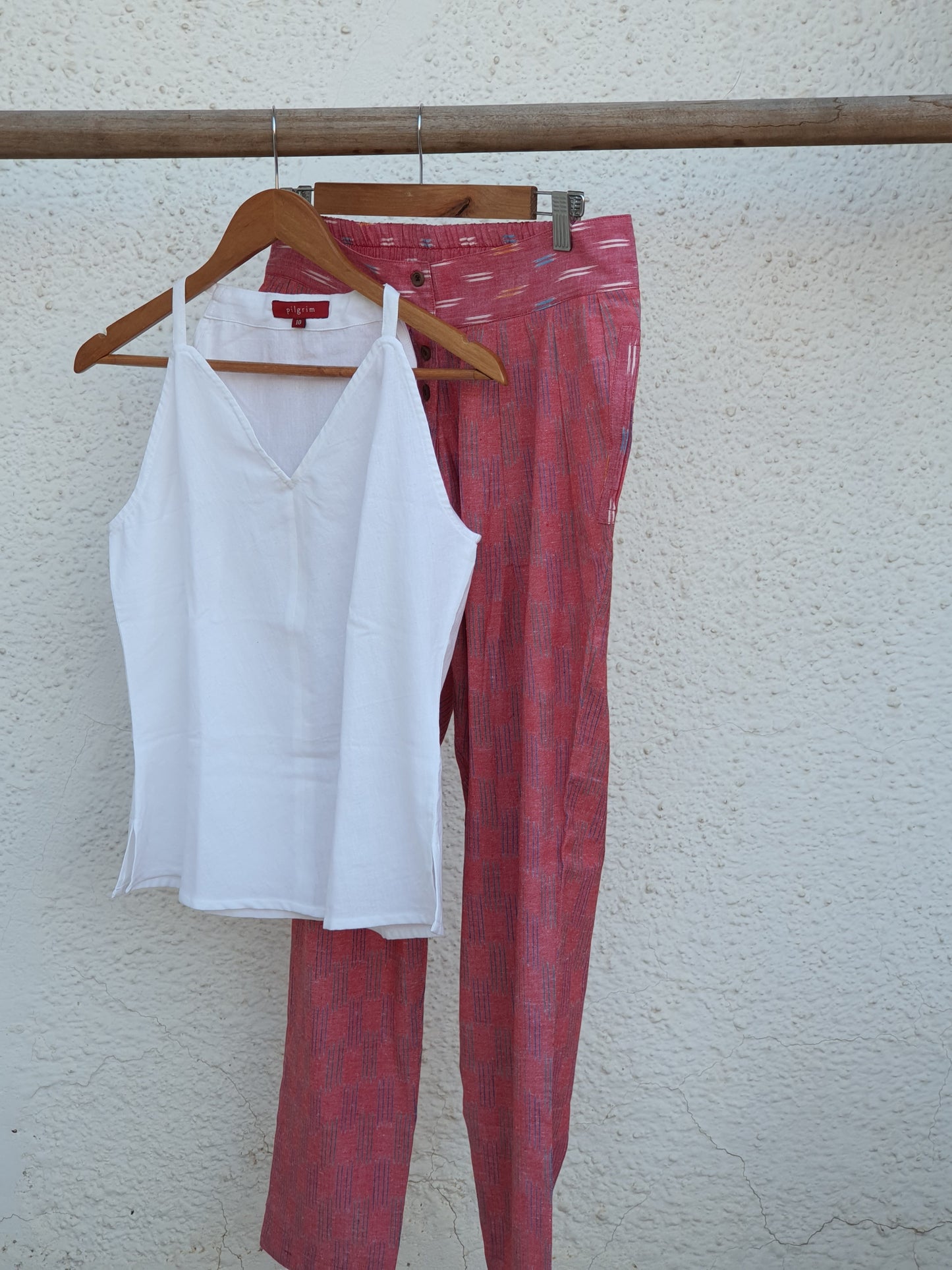 Swing Halter Top - White Cotton