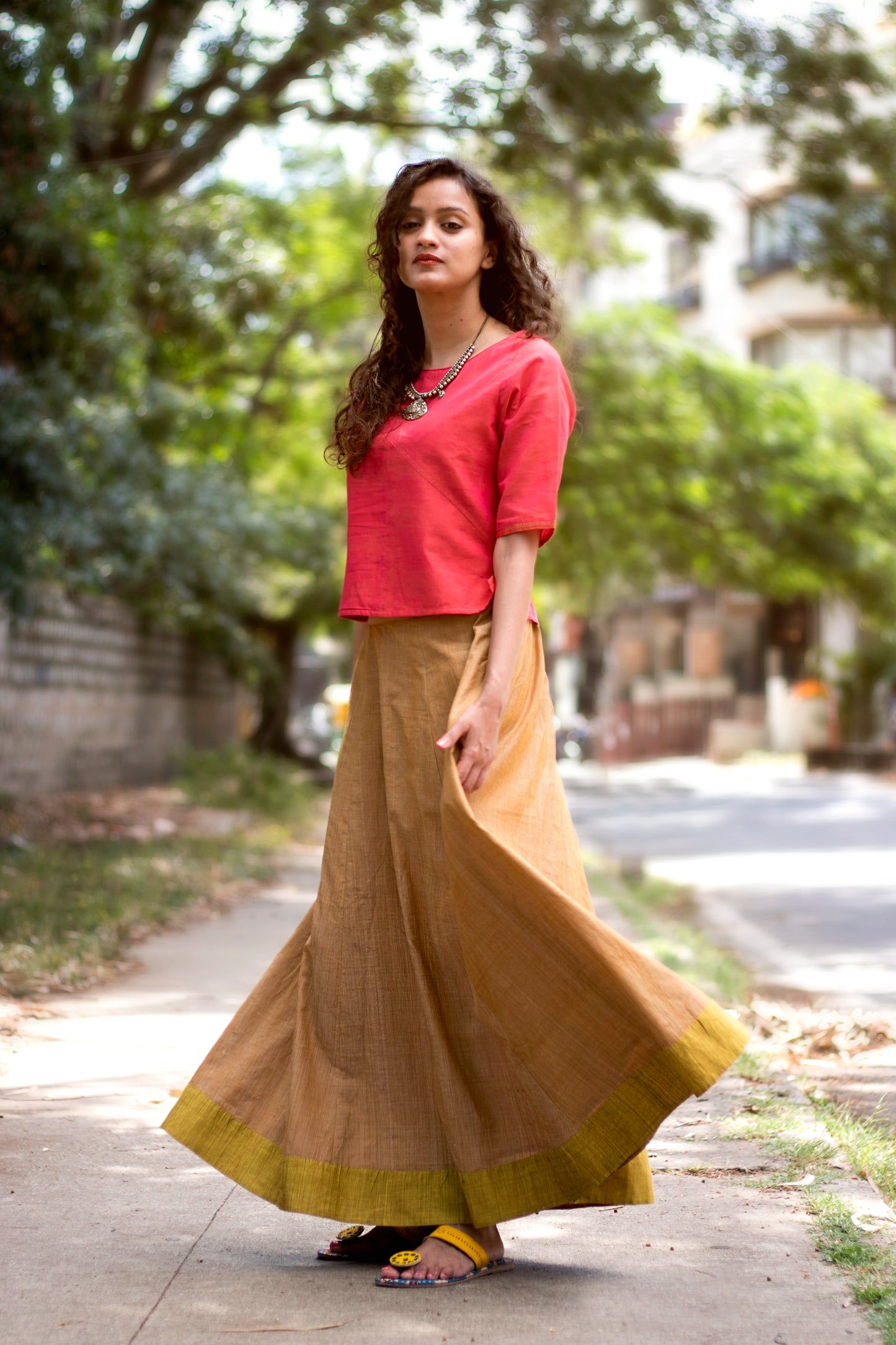 Halfmoon Skirt - Deep Pink