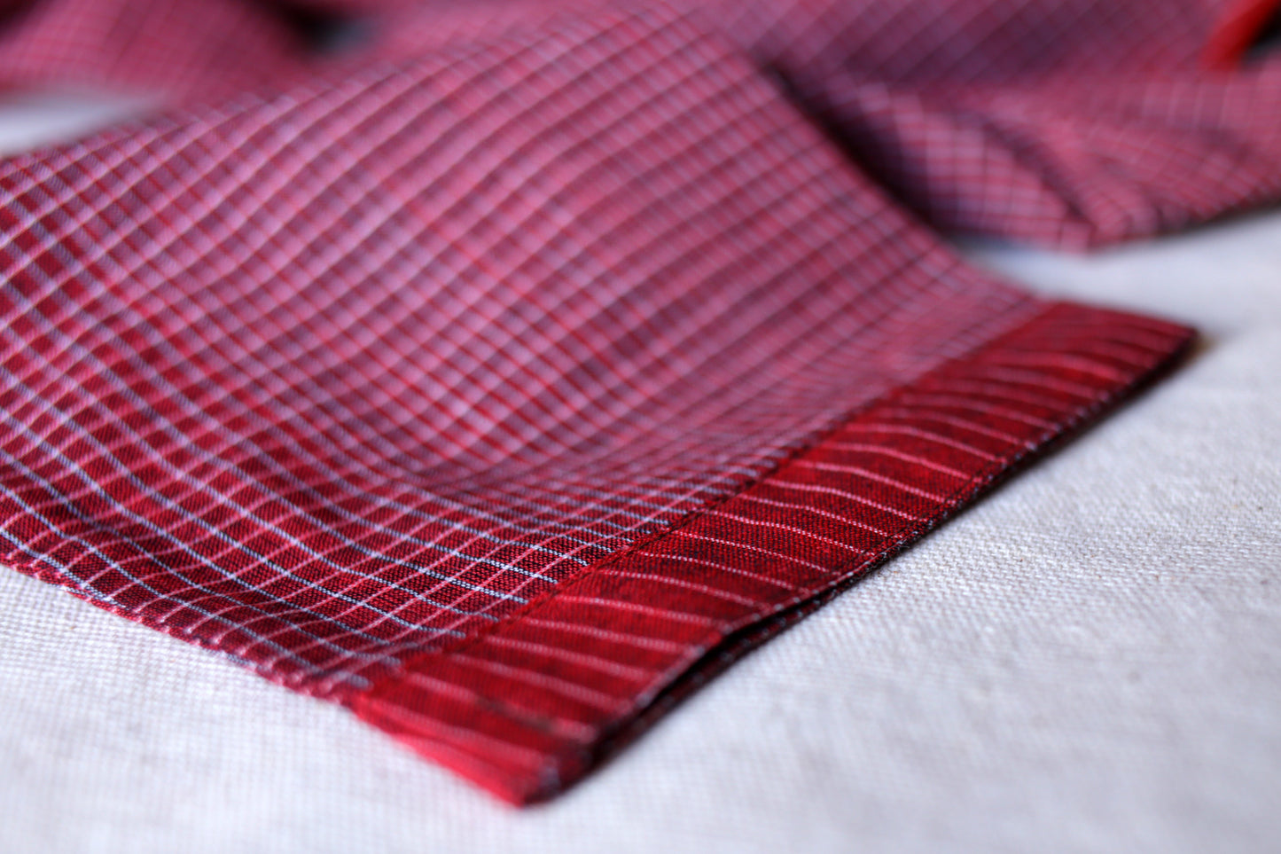 Sitara Dress - Deep Red and Blue Checks