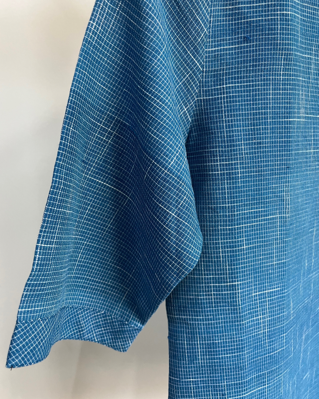 Uttara Top - Sky Blue Handwoven Cotton.