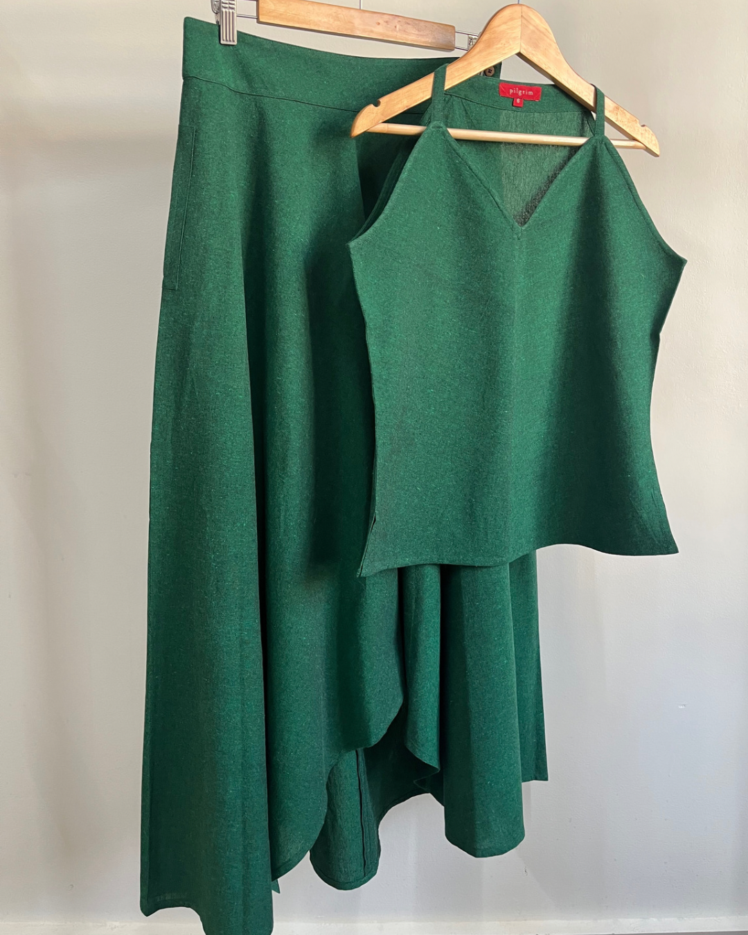 Adhira Skirt - Amazon green cotton