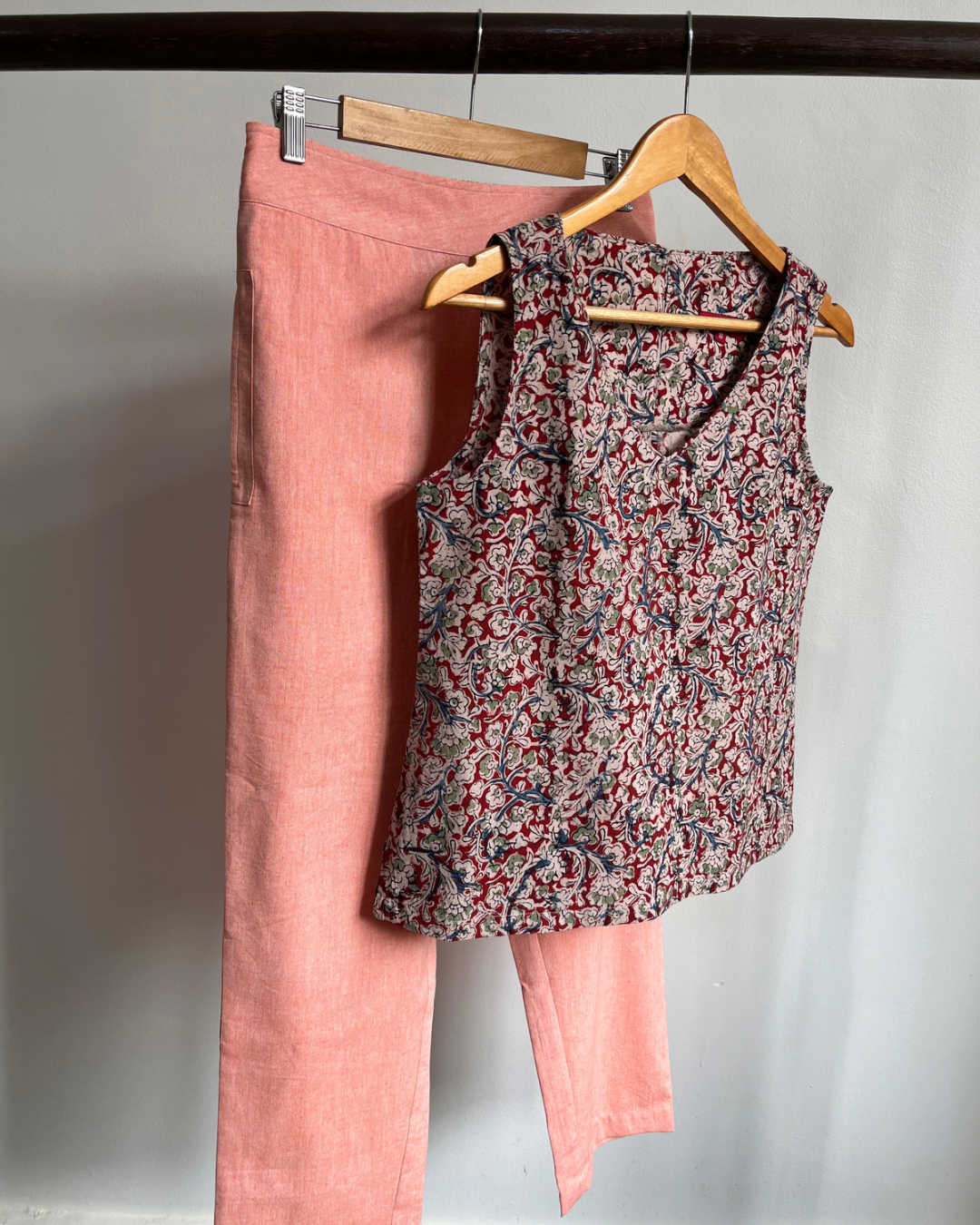 Sail Edit Pant -  Peach Cotton