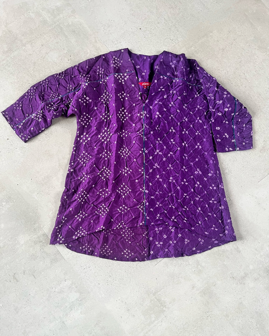 Fly Away Top - purple bandhani